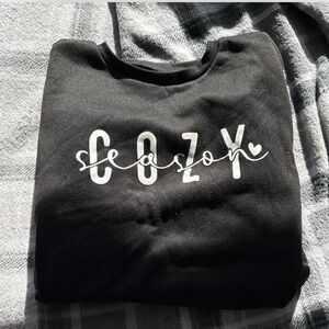 SHEIN Black Cozy Season Sweater